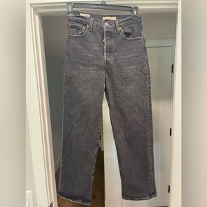 Levi’s ribcage high waist ankle straight leg jeans